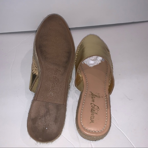 Sam Edelman Gold Espadrilles Slides - Picture 4 of 8